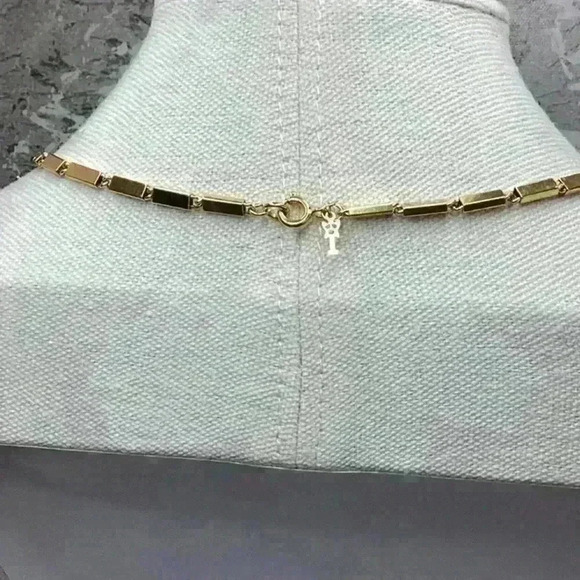 Trifari Gold and Silver Geometric Necklace - Picture 3 of 3